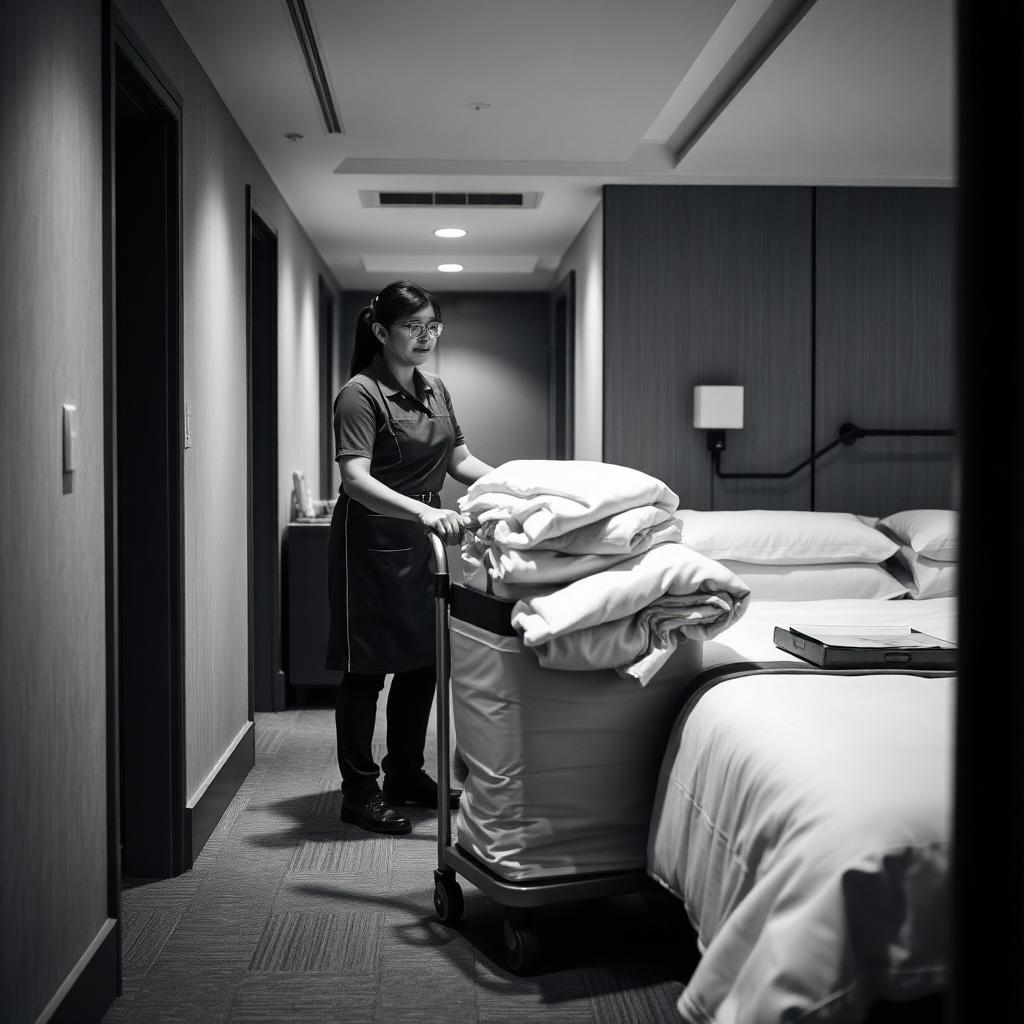 Housekeeping staff at work